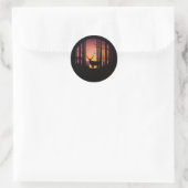 Elks Journey Runder Aufkleber (Tasche)