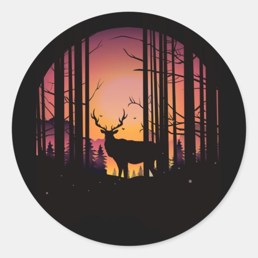 Elks Journey Runder Aufkleber (Vorderseite)