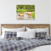 Elks überqueren den Colorado-Fluss Leinwanddruck (Insitu (Schlafzimmer))