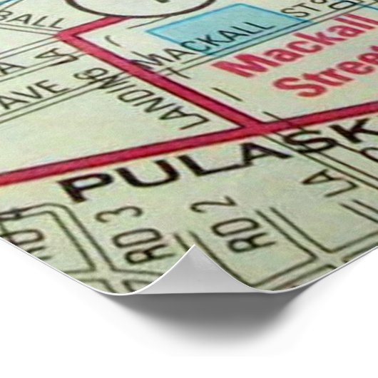 Elkton, MD Vintag Map Poster (Ecke)