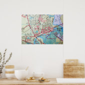 Elkton, MD Vintag Map Poster (Küche)