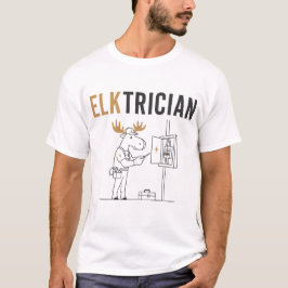 Elktrician – Lustiger Elch-Elektriker-Wortwitz T-Shirt