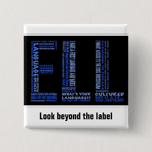 ELL: Schauen Sie über dem Aufkleber hinaus Button (Vorderseite)