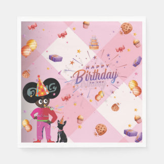 Ella B. Jenkins Pink Party napkins Serviette