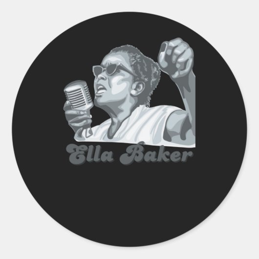 Ella Baker Portrait Sticker (Vorderseite)