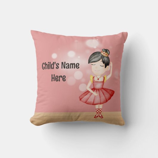 Ella Ballerina Square Throw Kissen (Vorderseite)