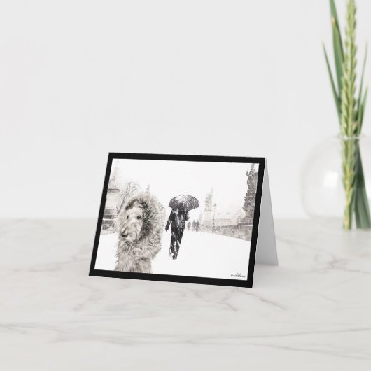 Ella Bella Banana auf der Karlsbrücke, Prag Dankeskarte (Vorderseite)