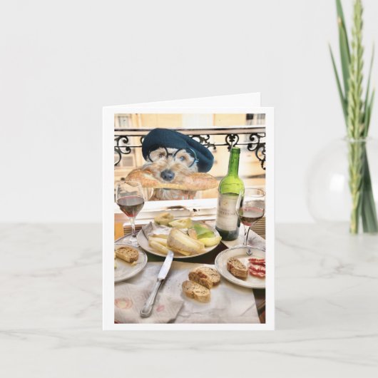 Ella Bella Banana bringt Baguette Dankeskarte (Vorderseite)