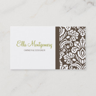 Ella Brown Damast-Chic-Visitenkarte Visitenkarte