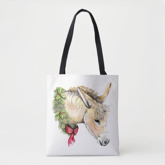 Ella der Weihnachtsesel Tasche (Vorderseite)