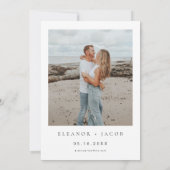 ELLA Elegantes Minimalistisches Script-Foto Save t Einladung (Rückseite)