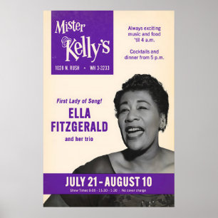 Ella Fitzgerald Jazzplakat - Live at Mister Poster