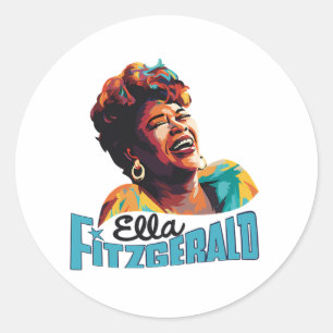 Ella Fitzgerald Runder Aufkleber