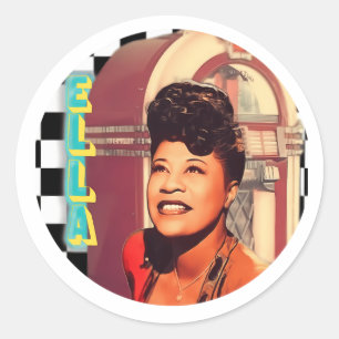 Ella Fitzgerald Runder Aufkleber