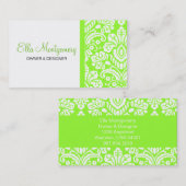 Ella Limone Damastchic-Geschäfts-Karte Visitenkarte (Vorne/Hinten)