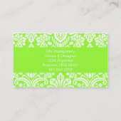 Ella Limone Damastchic-Geschäfts-Karte Visitenkarte (Rückseite)