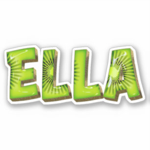 Ella Name Kiwi Design Aufkleber Sticker