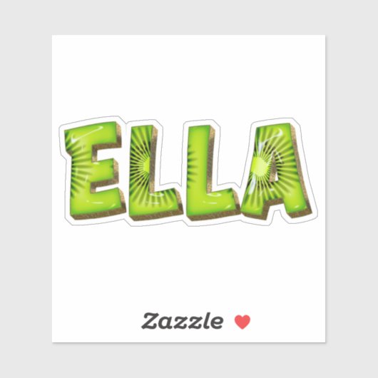 Ella Name Kiwi Design Aufkleber Sticker (Blatt)