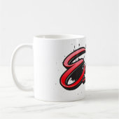Ella red Heart Graffiti Tasse Kaffeetasse (Links)