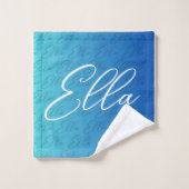 Ella Repeat Name Pattern Design Badhandtuch Set (Waschlappen)