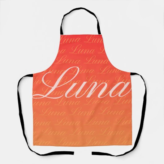 Ella Repeat Name Pattern Design Schürze (Vorderseite)