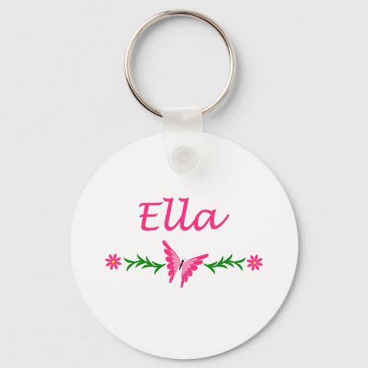 Ella (Rosa Butterfly) Schlüsselanhänger (Vorderseite)