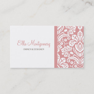Ella rosa Damast-Chic-Visitenkarte Visitenkarte