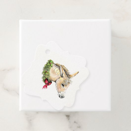 Ella the Christmas Donkey Geschenkanhänger (Beispiel)