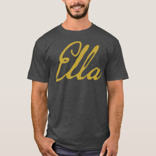 Ella Typografie Gold Script T-Shirt