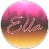 Ella Vorname Name golden pink Aufkleber Sticker (Vorderseite)