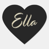 Ella white gold Handwriting Aufkleber Herz (Vorderseite)