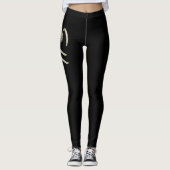 Ella white gold Handwriting Hose Leggings (Vorderseite)