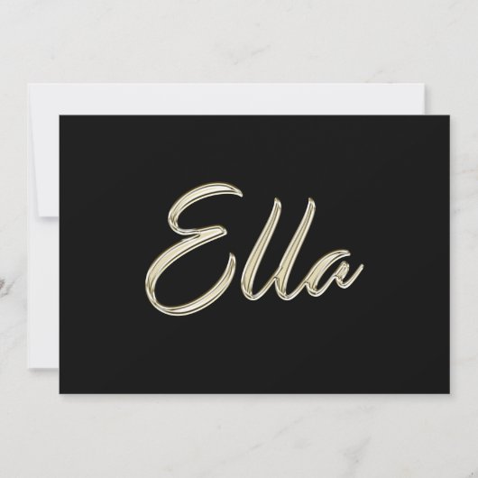 Ella white gold Handwriting Karte (Vorderseite)