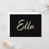 Ella white gold Handwriting Karte (Vorderseite/Rückseite Beispiel)