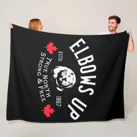 Ellbogen auf! Fleecedecke (Beispiel)