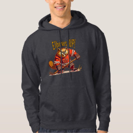 Ellbogen auf! Hockeybiber, kanadisches Ahornblätte Hoodie