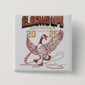 Ellbogen auf! Kanadische Liga Kanada Gänse Button (Vorderseite)