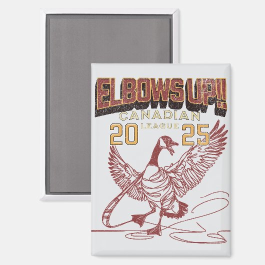 Ellbogen auf! Kanadische Liga Kanada Gänse Magnet (Vorderseite/Rückseite)