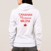 Ellbogen auf, meine Damen! Canadian Menopause Mili Hoodie (Rückseite)