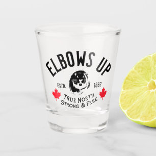 Ellbogen auf! Schnapsglas