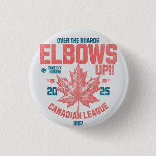 Ellbogen auf! Über die Boards Kanadischer Liga Hoc Button