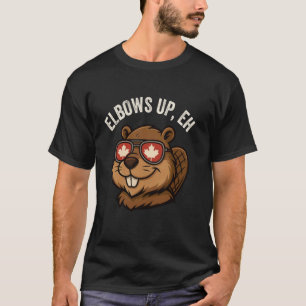 Ellbogen hoch Eh Biber Ahornblatt T-Shirt Lustig K