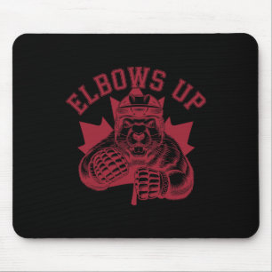 Ellbogen hoch Ellbogen hoch Hockey Canada Beaver  Mousepad