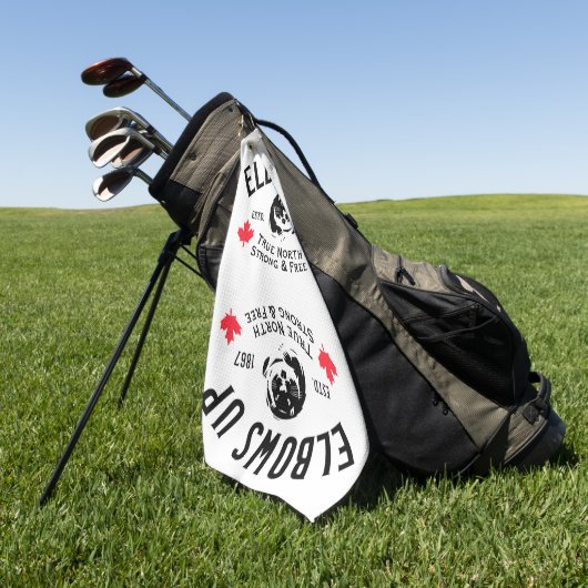 Ellbogen hoch! Golfhandtuch (Gras)