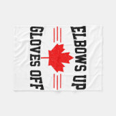 Ellbogen hoch, Handschuhe ab, Kanada-Flagge, Hocke Fleecedecke (Vorderseite (Horizontal))