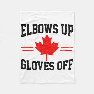 Ellbogen hoch, Handschuhe ab, Kanada-Flagge, Hocke Fleecedecke