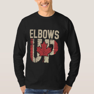 Ellbogen hoch Kanada Kanadische Flagge Stolz Norde T-Shirt