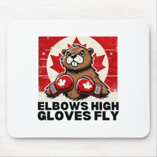 Ellbogen hoch Kanada Kanadische Gegen Zölle Biber Mousepad