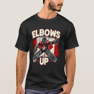 Ellbogen hoch Kanada Kanadische Gegen Zölle Hockey T-Shirt