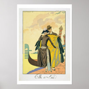 Elle et Lui, 1921 (pochoir print) Poster